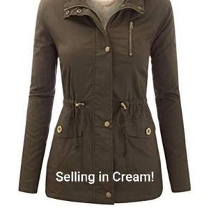 Element Off White Utility Anorak Sweater Jacket